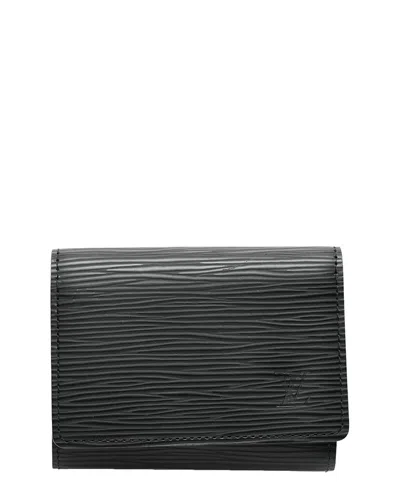 Pre-owned Louis Vuitton Black Epi Leather Business Card Holder (authentic Pre-loved)