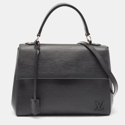 Pre-owned Louis Vuitton Black Epi Leather Cluny Mm Bag