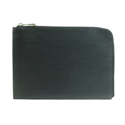 Pre-owned Louis Vuitton Black Epi Leather Clutch Bag ()