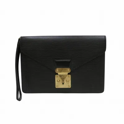 Pre-owned Louis Vuitton Black Epi Leather Clutch Bag ()
