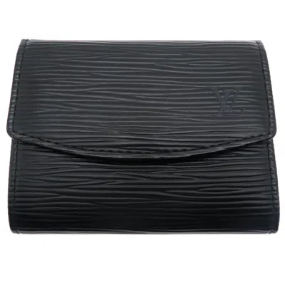 Pre-owned Louis Vuitton Black Epi Leather Coin Purse/coin Case ()