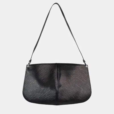 Pre-owned Louis Vuitton Black Epi Leather Demi Lune Pochette Clutch Bag