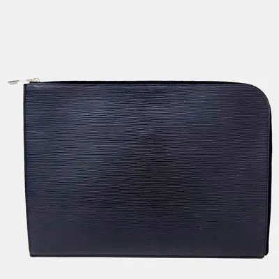 Pre-owned Louis Vuitton Black Epi Leather Epi Pochette Jour Gm Bag