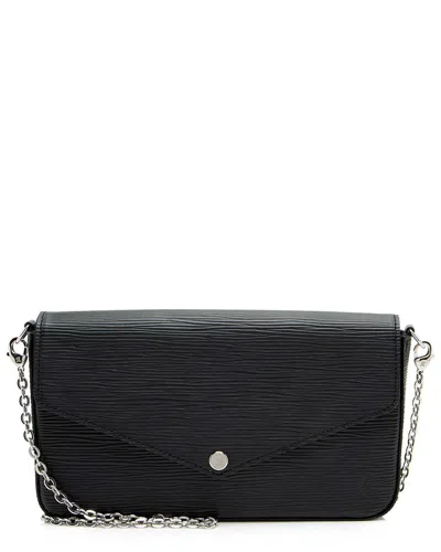 Pre-owned Louis Vuitton Black Epi Leather Felicie Pochette (authentic Pre-loved)