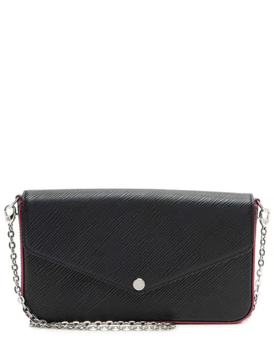 Pre-owned Louis Vuitton Black Epi Leather Felicie Pochette (authentic Pre-loved)