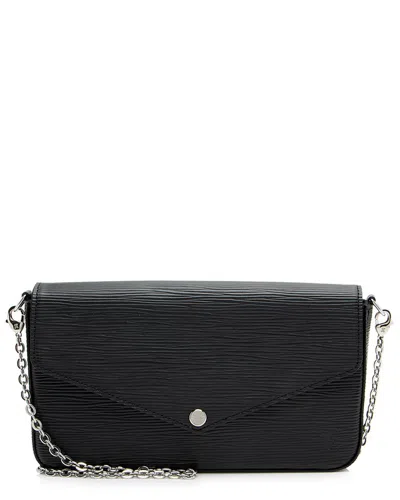 Pre-owned Louis Vuitton Black Epi Leather Felicie Pochette (authentic Pre-loved)