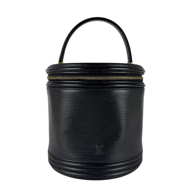 Pre-owned Louis Vuitton Black Epi Leather Handbag Vanity Bag ()