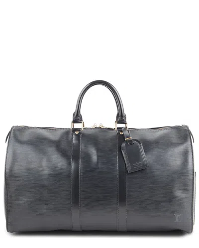 Pre-owned Louis Vuitton Black Epi Leather Keepall 45 (authentic Pre-loved)