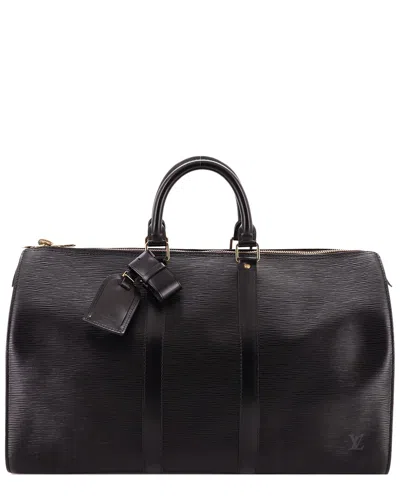 Pre-owned Louis Vuitton Black Epi Leather Keepall Bag 45 (authentic Pre-loved)