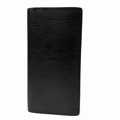 Pre-owned Louis Vuitton Black Epi Leather Long Wallet (bi-fold) ()