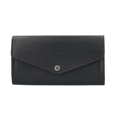 Pre-owned Louis Vuitton Black Epi Leather Long Wallet (bi-fold) ()