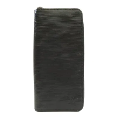 Pre-owned Louis Vuitton Black Epi Leather Long Wallet (bi-fold) ()