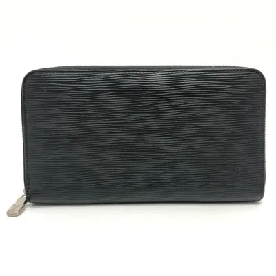 Pre-owned Louis Vuitton Black Epi Leather Long Wallet (bi-fold) ()