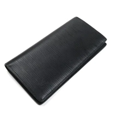 Pre-owned Louis Vuitton Black Epi Leather Long Wallet (bi-fold) ()