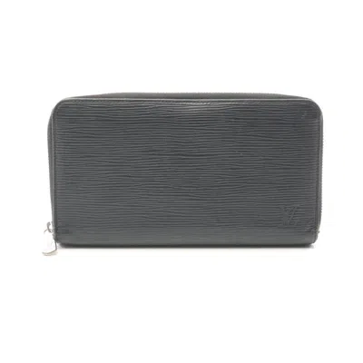 Pre-owned Louis Vuitton Black Epi Leather Long Wallet (bi-fold) ()