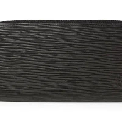 Pre-owned Louis Vuitton Black Epi Leather Long Wallet (bi-fold) ()
