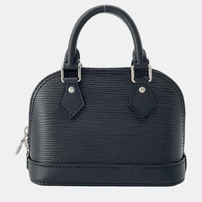 Pre-owned Louis Vuitton Black Epi Leather Nano Alma Bb Bag