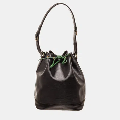 Pre-owned Louis Vuitton Black Epi Leather Noe Gm Bucket Bag