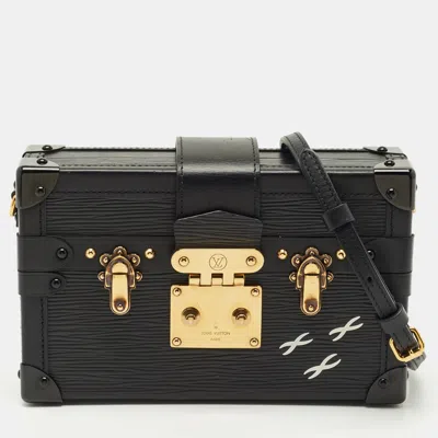 Pre-owned Louis Vuitton Black Epi Leather Petite Malle Bag