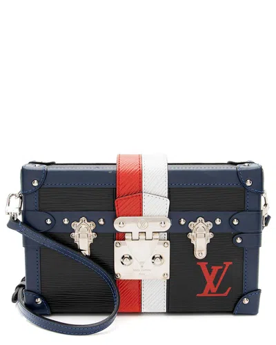 Pre-owned Louis Vuitton Black Epi Leather Petite Malle Bag (authentic Pre-loved)