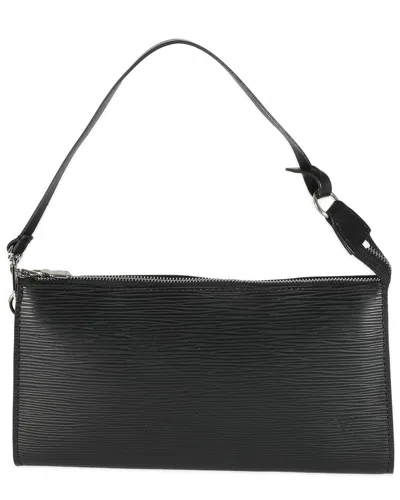 Pre-owned Louis Vuitton Black Epi Leather Pochette Accessoires (authentic Pre-loved)