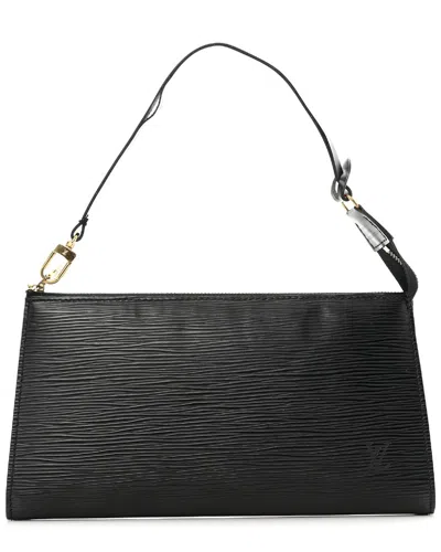 Pre-owned Louis Vuitton Black Epi Leather Pochette Accessoires (authentic Pre-loved)