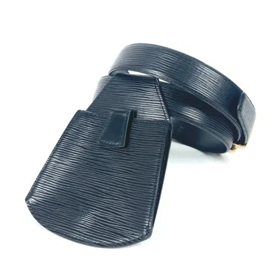 Pre-owned Louis Vuitton Black Epi Leather Pouch Sling Bag ()