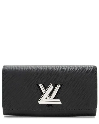 Pre-owned Louis Vuitton Black Epi Leather Twist Wallet (authentic Pre-loved)