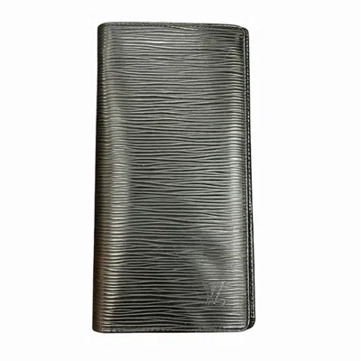 Pre-owned Louis Vuitton Black Epi Leather Wallet (bi-fold) ()