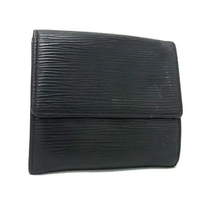 Pre-owned Louis Vuitton Black Epi Leather Wallet (tri-fold) ()