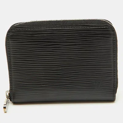 Pre-owned Louis Vuitton Black Epi Leather Zippy Coin Purse