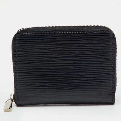Pre-owned Louis Vuitton Black Epi Leather Zippy Coin Purse