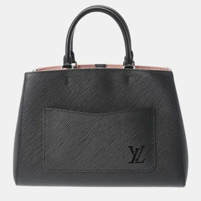 Pre-owned Louis Vuitton Black Epi Marelle Tote Mm Satchel Bag