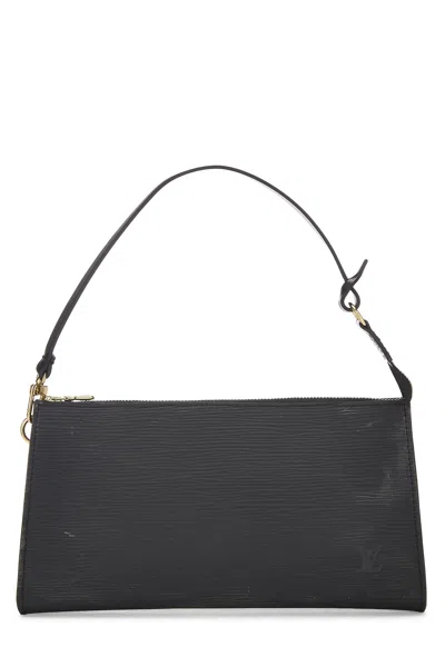 Pre-owned Louis Vuitton Black Epi Pochette Accessoires