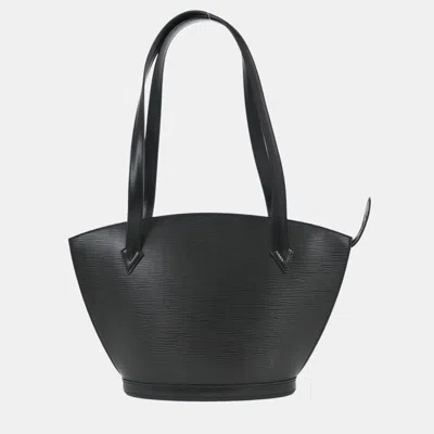 Pre-owned Louis Vuitton Black Epi Saint Jacques Poignee Long Tote Bag