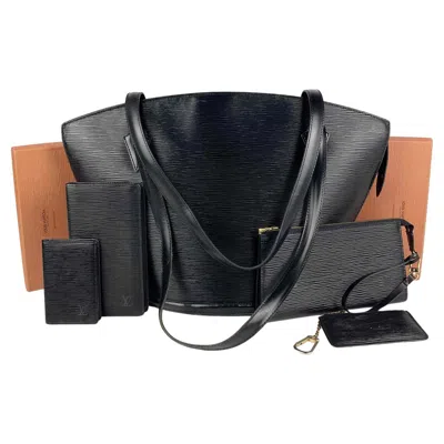 Pre-owned Louis Vuitton Black Epi St. Jacques Tote With Wallets And Pochette