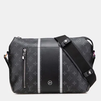 Pre-owned Louis Vuitton Black Fragment Monogram Eclipse Flash Apollo Messenger Pm
