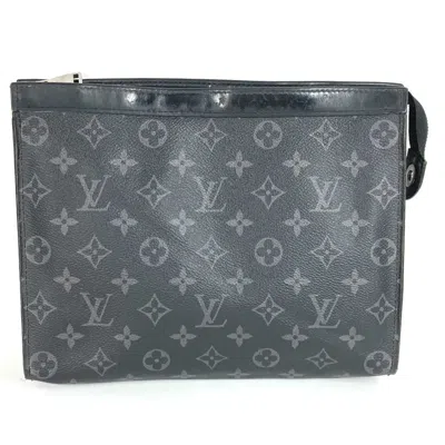 Pre-owned Louis Vuitton Black Galle Monogram Eclipse Monogram Eclipse Clutch Bag Pochette Pouch ()
