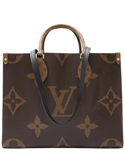 Louis Vuitton Black Giant Monogram Canvas Onthego Mm (authentic Pre-loved)
