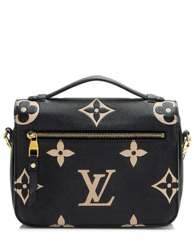 Pre-owned Louis Vuitton Black Giant Monogram Empreinte Bicolor Pochette Metis (authentic  Pre-loved)