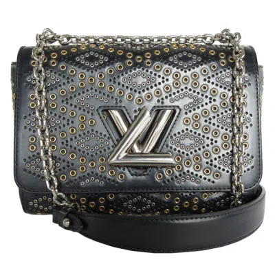 Pre-owned Louis Vuitton Black Gold Silver Leather Metal Shoulder Bag ()