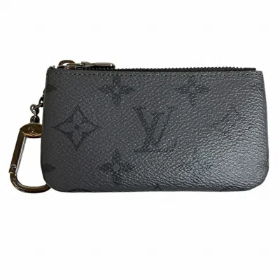 Pre-owned Louis Vuitton Black Gray Monogram Eclipse Canvas Coin Purse/coin Case () In Multi