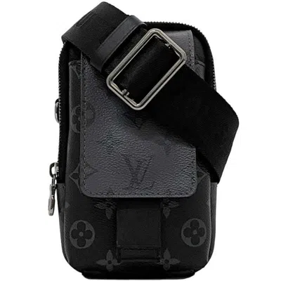 Pre-owned Louis Vuitton Black Gray Monogram Eclipse Canvas Shoulder Bag ()