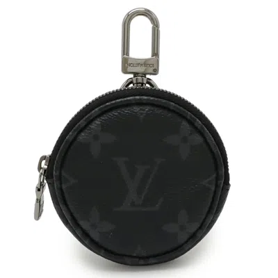 Pre-owned Louis Vuitton Black Gray Monogram Eclipse Coin Purse/coin Case () In Multi