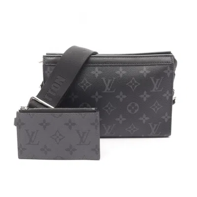 Pre-owned Louis Vuitton Black Gray Monogram Monogram Eclipse Shoulder Bag ()