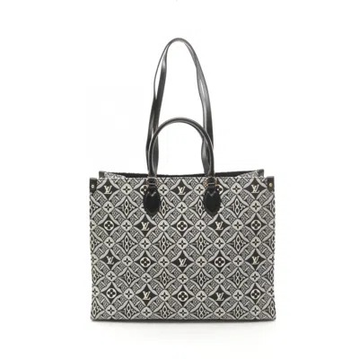 Pre-owned Louis Vuitton Black Gray Monogram Tote Bag ()