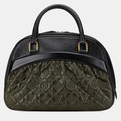 Pre-owned Louis Vuitton Black Green Monogram Mizi Vienna