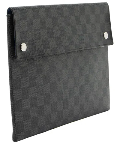 Pre-owned Louis Vuitton Black, Grey Coated Canvas Alpha Triple Pouch Set (authentic Pre-  Loved)
