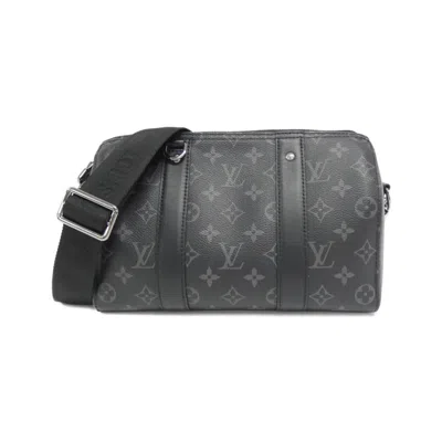 Pre-owned Louis Vuitton Black Gris Canvas Shoulder Bag ()
