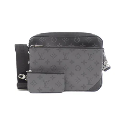 Pre-owned Louis Vuitton Black Gris Coated Canvas Shoulder Bag ()